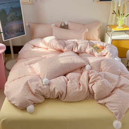 金爱家 2025新款亲肤舒适纯棉双层纱四件套 双层纱-花未央