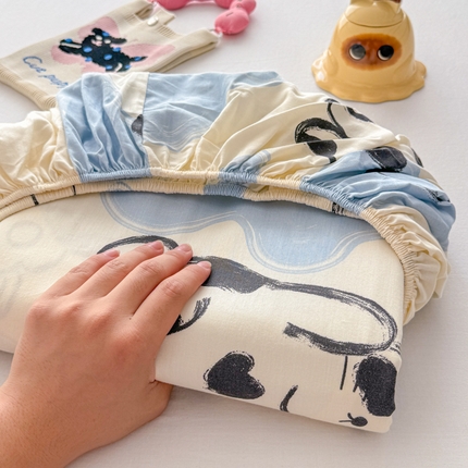 91家纺网 家纺一手货源 找家纺 （总）吉象家纺 2025新款高支密全棉印花单品系列-单床笠