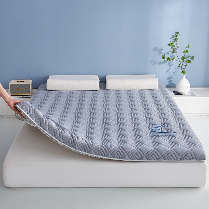 91家纺网 家纺一手货源 找家纺 艺博床垫 2025新款水洗棉成人床垫 灰色