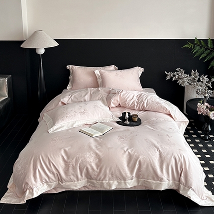 太古汇家居 2025新款高紧密提花爱尔兰系列四件套 爱尔兰-粉色