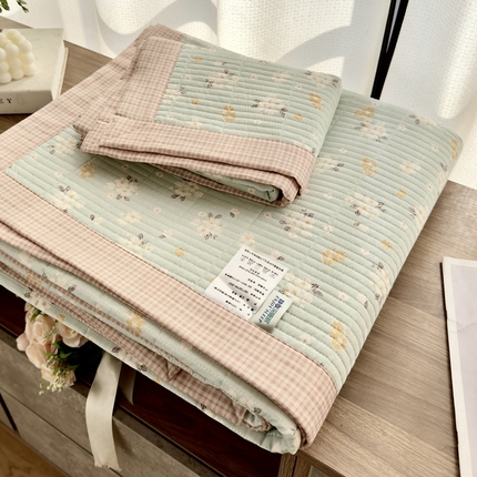 91家纺网 家纺一手货源 找家纺 尊妙被业 （总）2025春夏新款全棉纯棉印花床盖三件套