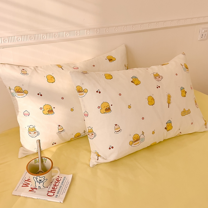 91家纺网 家纺一手货源 找家纺 DoDo 兜兜 2026新款全棉双层纱印花单床单（可定做尺寸） 奇奇鸭