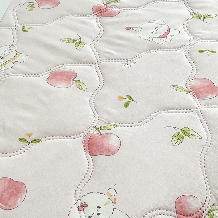 91家纺网 家纺一手货源 找家纺 诗雅纺织 2025新款超柔水洗棉夏凉被空调被 苹果狗狗