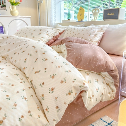 91家纺网 家纺一手货源 找家纺 (总) 清雅福 2025春夏新品全棉13372印花系列四件套