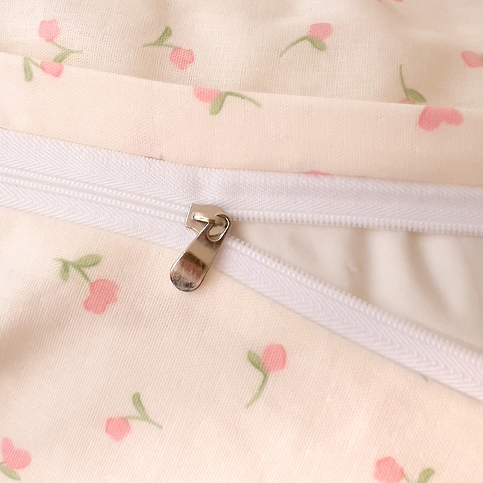 91家纺网 家纺一手货源 找家纺 DoDo 兜兜 2025新款全棉双层纱印花单被套（可定做尺寸） 朵朵小花