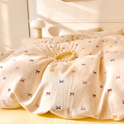 DoDo 兜兜 2025新款全棉双层纱印花单被套（可定做尺寸） 彩蝶