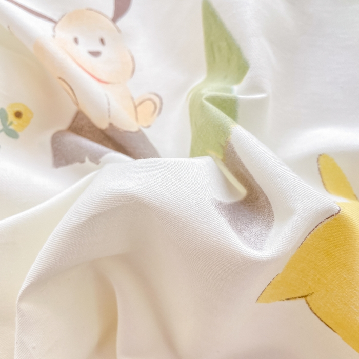 91家纺网 家纺一手货源 找家纺 宜家坊 2025早春新品全棉纯棉喷气13070小清新印花纯棉四件套-风格二 秘森茶话会