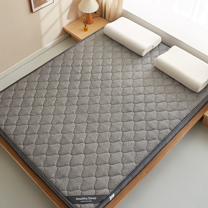 91家纺网 家纺一手货源 找家纺 艺博床垫 2025新款25d立体海绵床垫 格子灰