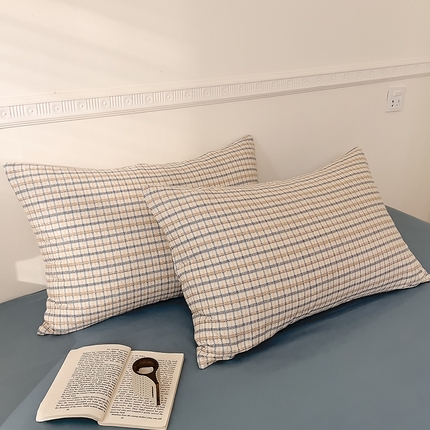 91家纺网 家纺一手货源 找家纺 （总）DoDo 兜兜 2025新款全棉双层纱印花单枕套（可定做尺寸）