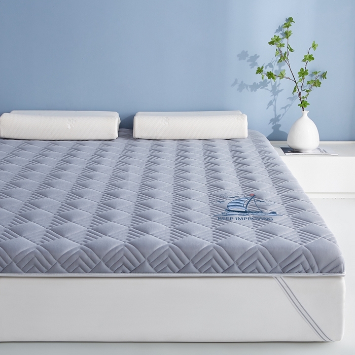 91家纺网 家纺一手货源 找家纺 艺博床垫 2025新款水洗棉成人床垫 灰色