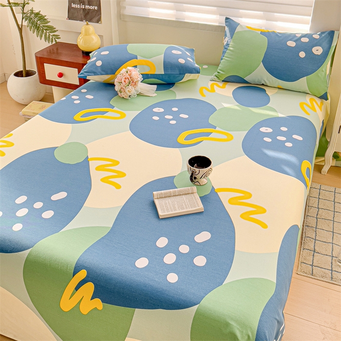 91家纺网 家纺一手货源 找家纺 名兮家居2025新款卡通简约时尚全棉老粗布床单 多肉