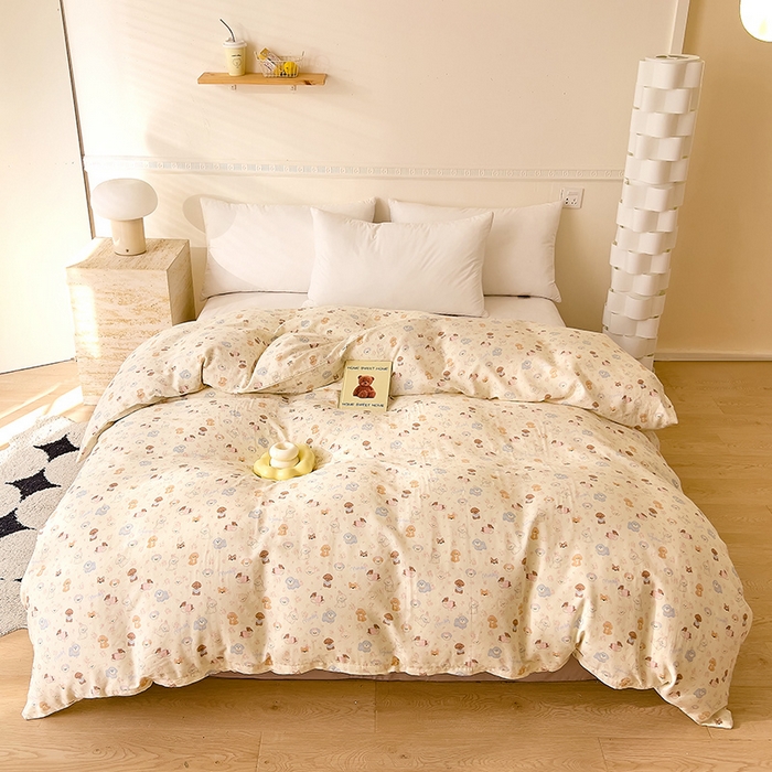 91家纺网 家纺一手货源 找家纺 DoDo 兜兜 2025新款全棉双层纱印花单被套（可定做尺寸） 彩色小狗