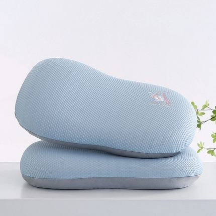 小牛席业 2025新款猫肚记忆夏凉枕 蓝色 大号35*55cm（含枕芯）