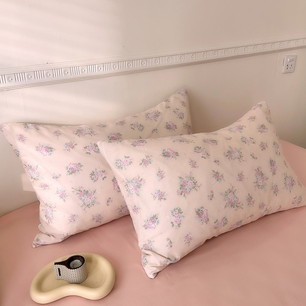 91家纺网 家纺一手货源 找家纺 （总）DoDo 兜兜 2025新款全棉双层纱印花单枕套（可定做尺寸）