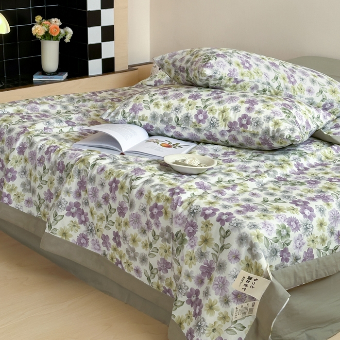 91家纺网 家纺一手货源 找家纺 大彩家居 2025新款全棉有氧水洗纱布夏被夏凉被 奇妙花园