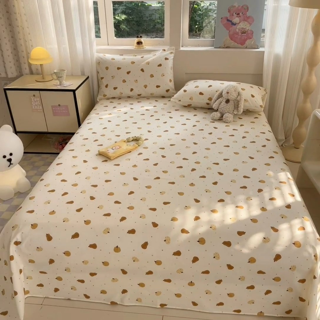 91家纺网 家纺一手货源 找家纺 吉象家纺 2025新款高支密全棉印花单品系列-单床单 腊肠狗狗