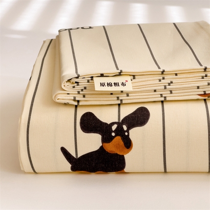 91家纺网 家纺一手货源 找家纺 （总）名兮家居2025新款卡通简约时尚全棉老粗布床单