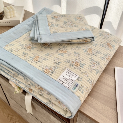 91家纺网 家纺一手货源 找家纺 尊妙被业 （总）2025春夏新款全棉纯棉印花床盖三件套