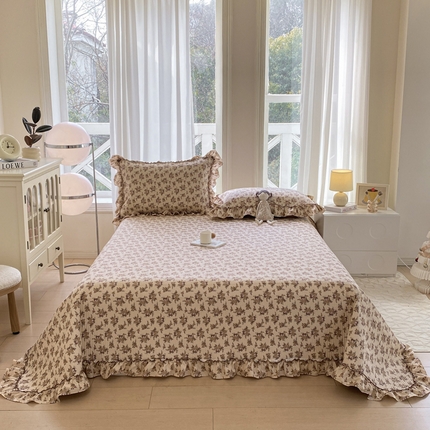 91家纺网 家纺一手货源 找家纺 （总）尊妙被业 2025新款针织棉床盖三件套