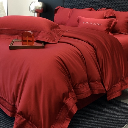 91家纺网 家纺一手货源 找家纺 （总）太古汇家居 2025新款打孔镂空宽边格拉夫系列四件套