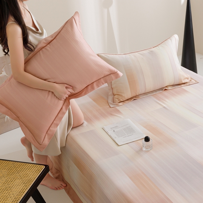 91家纺网 家纺一手货源 找家纺 舒慕 2025新款天丝竹纤维凉席三件套 简伊