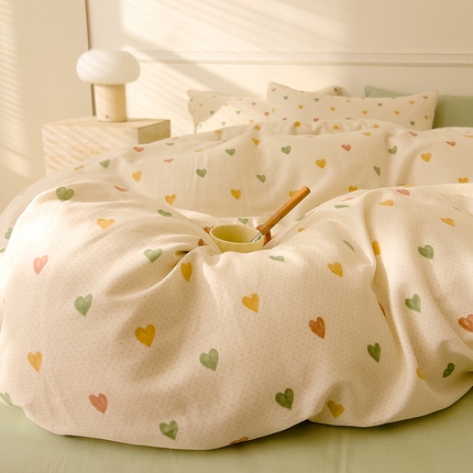 91家纺网 家纺一手货源 找家纺 （总）DoDo 兜兜 2025新款全棉双层纱印花单被套（可定做尺寸）