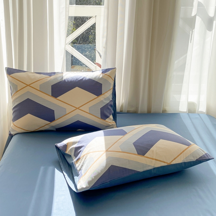 91家纺网 家纺一手货源 找家纺 宜家坊 2025早春新品全棉纯棉喷气13070小清新印花纯棉四件套-风格二 克洛伊