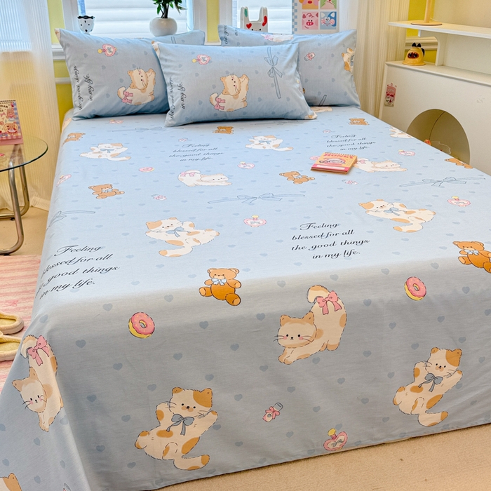 91家纺网 家纺一手货源 找家纺 吉象家纺 2025新款高支密全棉印花单品系列-单床单 班尼