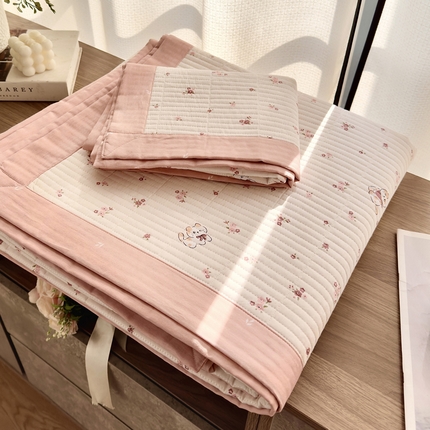 91家纺网 家纺一手货源 找家纺 尊妙被业 （总）2025春夏新款全棉纯棉印花床盖三件套