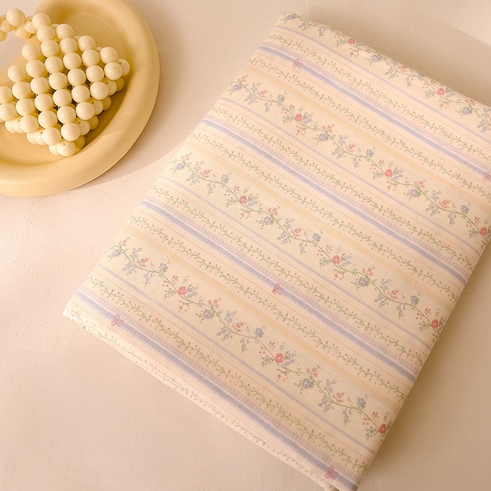 91家纺网 家纺一手货源 找家纺 DoDo 兜兜 2025新款全棉双层纱印花单床单（可定做尺寸） 蓝色的风