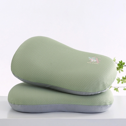 小牛席业 2025新款猫肚记忆夏凉枕 绿色 中号30*50cm（含枕芯）