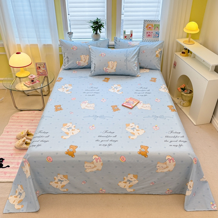 91家纺网 家纺一手货源 找家纺 吉象家纺 2025新款高支密全棉印花单品系列-单床单 班尼