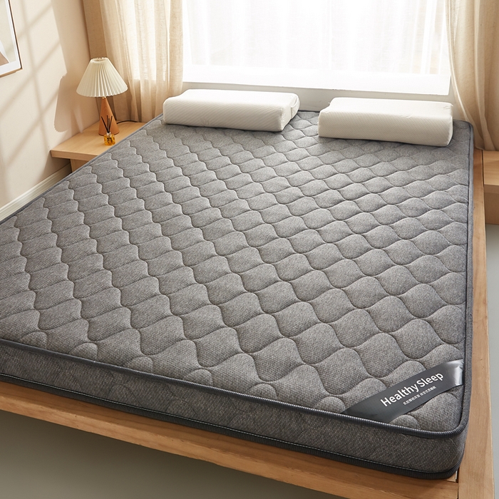 91家纺网 家纺一手货源 找家纺 艺博床垫 2025新款25d立体海绵床垫 格子灰