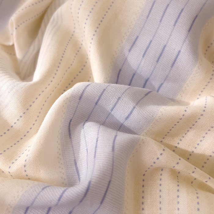 91家纺网 家纺一手货源 找家纺 DoDo 兜兜 2026新款全棉双层纱印花单床单（可定做尺寸） 律动-蓝