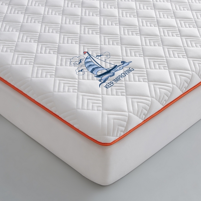 91家纺网 家纺一手货源 找家纺 艺博床垫 2025新款水洗棉成人床垫 白色