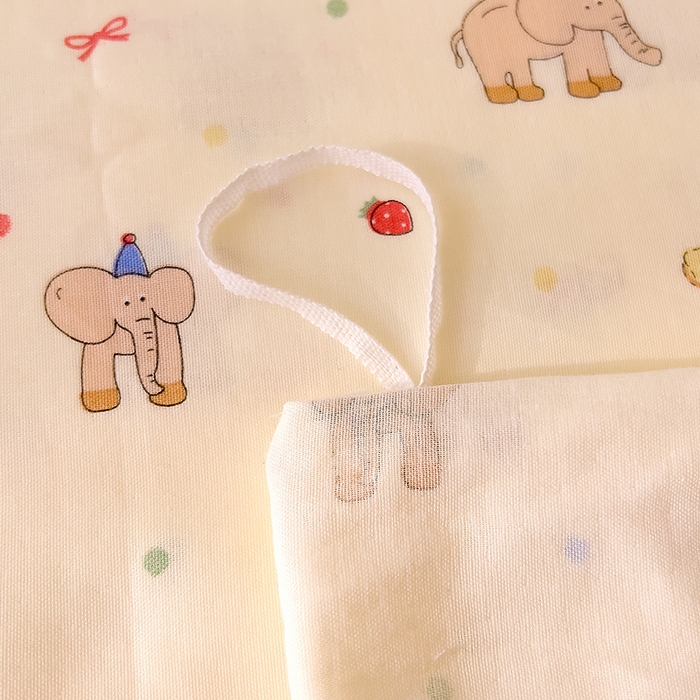 91家纺网 家纺一手货源 找家纺 DoDo 兜兜 2026新款全棉双层纱印花单被套（可定做尺寸） 可爱小象