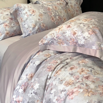 太古汇家居 2025新款活性数码印花四件套 西莉娅-淡紫