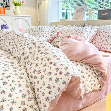 91家纺网 家纺一手货源 找家纺 (总) 清雅福 2025春夏新品全棉13372印花系列四件套