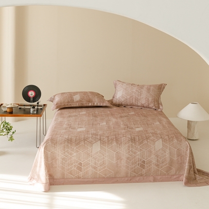 91家纺网 家纺一手货源 找家纺 （总）舒慕 2025新款贴边天丝竹纤维凉席三件套