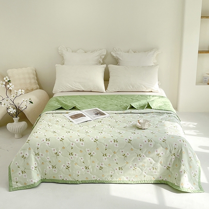 诗雅纺织 2025新款超柔水洗棉夏凉被空调被 春日花语
