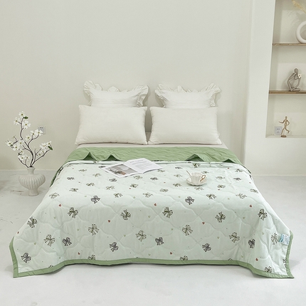 诗雅纺织 2025新款超柔水洗棉夏凉被空调被 蝴蝶结