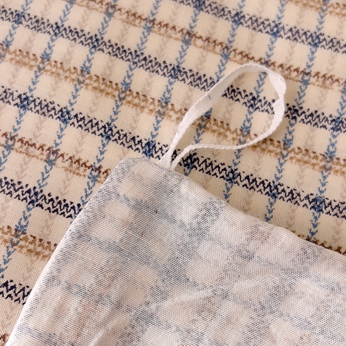 91家纺网 家纺一手货源 找家纺 DoDo 兜兜 2025新款全棉双层纱印花单被套（可定做尺寸） 蓝调格子