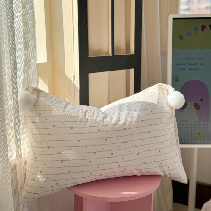 91家纺网 家纺一手货源 找家纺 金爱家 2025新款亲肤舒适纯棉双层纱四件套 双层纱-彩虹小甜心