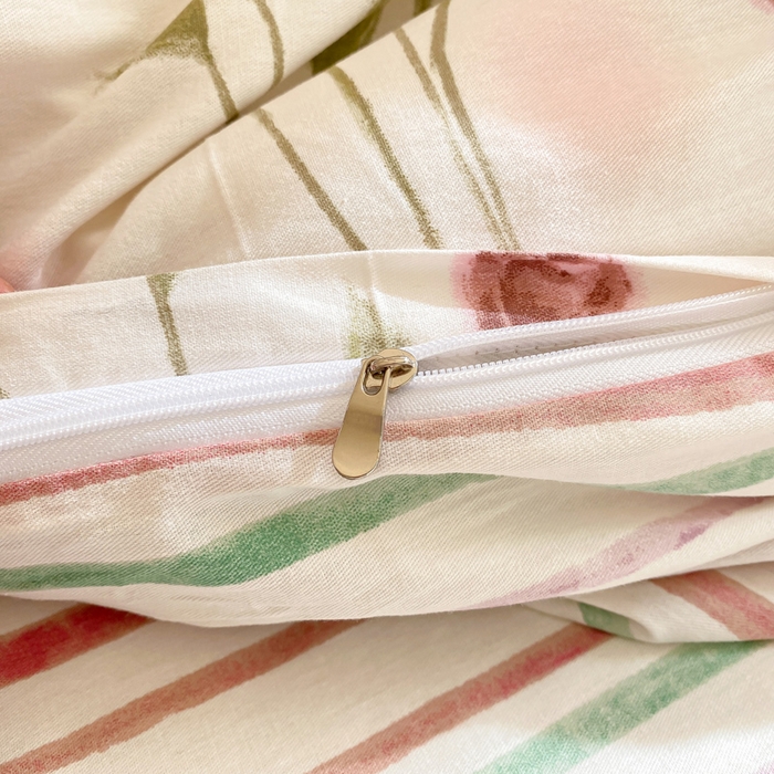 91家纺网 家纺一手货源 找家纺 宜家坊 2025早春新品全棉纯棉喷气13070小清新印花纯棉四件套-风格二 邂逅