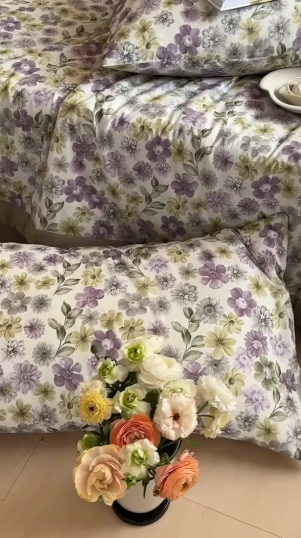 91家纺网 家纺一手货源 找家纺 大彩家居 2025新款全棉有氧水洗纱布夏被夏凉被 奇妙花园