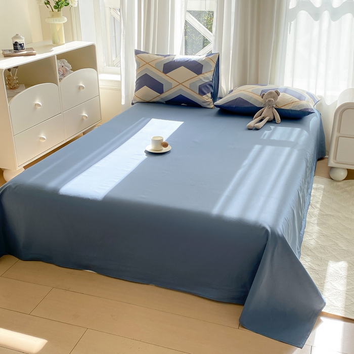 91家纺网 家纺一手货源 找家纺 宜家坊 2025早春新品全棉纯棉喷气13070小清新印花纯棉四件套-风格二 克洛伊