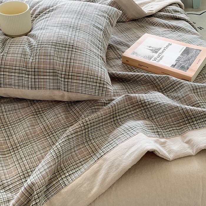 91家纺网 家纺一手货源 找家纺 水洗的故事 2025新款全棉色织水洗棉棉花夏被被子被芯 仙米格