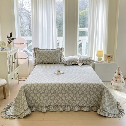 91家纺网 家纺一手货源 找家纺 （总）尊妙被业 2025新款针织棉床盖三件套