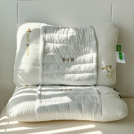 91家纺网 家纺一手货源 找家纺 （总）她喜爱枕芯 2025新款“谷小荞”全棉可拆卸荞麦枕