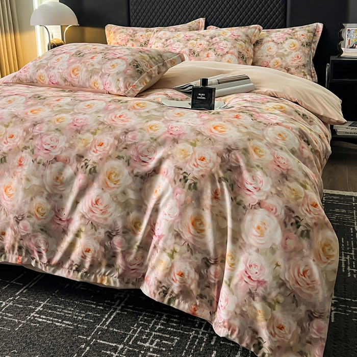 91家纺网 家纺一手货源 找家纺 一比一家纺 2025新款棉代尔轻奢套件 凯莉